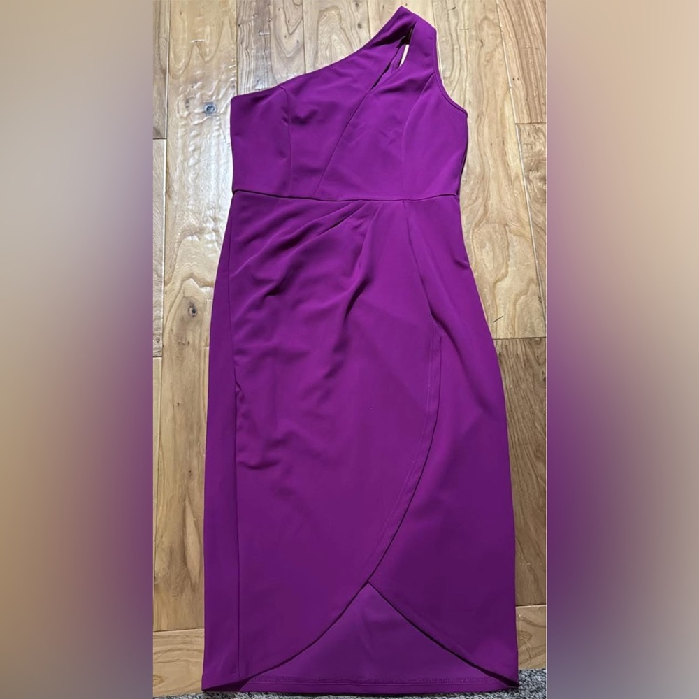 Elegant Purple One-Shoulder Dress